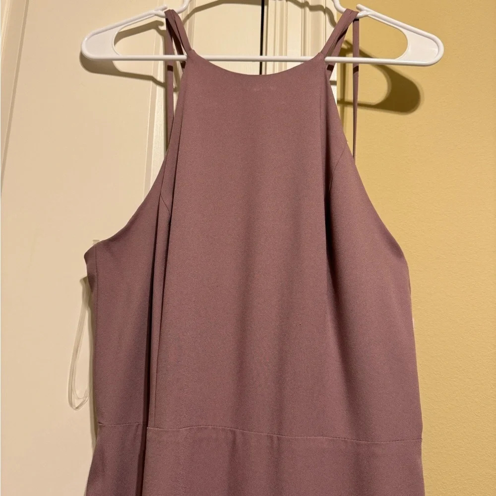 Amsale Emma Bridesmaid Prom Dress Mauve Size 12 - Picture 16 of 16